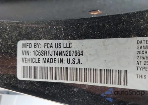 2022 Ram 1500 Laramie 4X4 5'7 Box из США, поврежденный, VIN 1C6SRFJT4NN207664